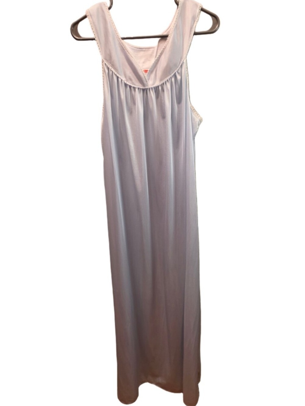Vintage Georgie Girl Blue Nylon Maxi Nightgown Made in Canada O/S 70s 80s